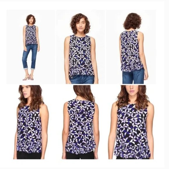 Kate Spade Spinner Double Layer shirt top blouse size small nwot - Picture 3 of 3